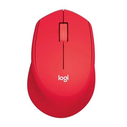 -Logitech M331 Silent Plus 2.4GHz Wireless Mouse with USB Nano Reciever - Red910-004916-tpstech