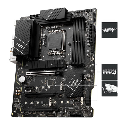 MSI PRO B760-P WIFI DDR4 Intel B760 LGA 1700 ATX मदरबोर्ड