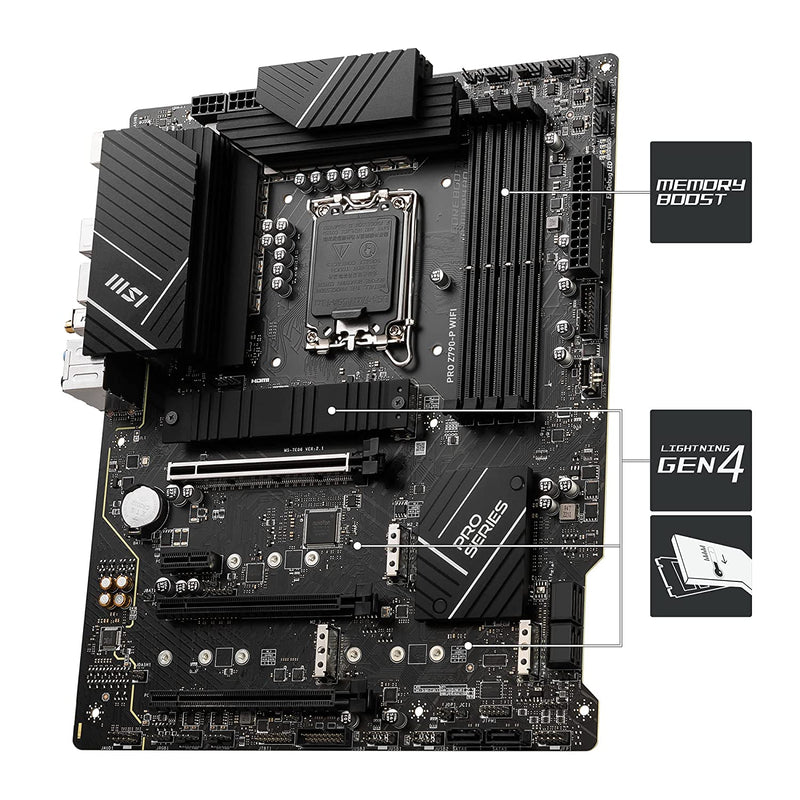 MSI PRO Z790-P WIFI Intel Z790 LGA 1700 ATX Motherboard