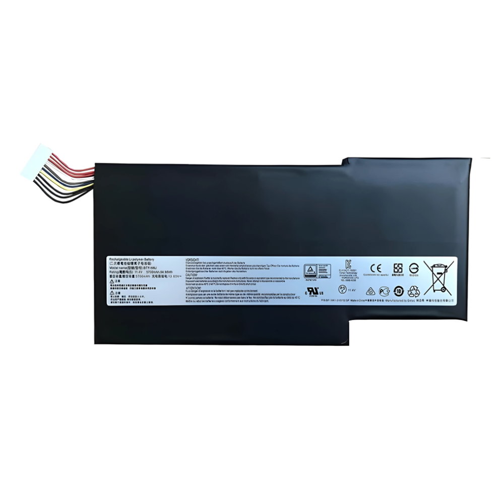 MSI BTY-M6J GS63 Original OEM 57Whr 5200mAh 11.4V 3 Cell Laptop Battery for Select MSI Laptops