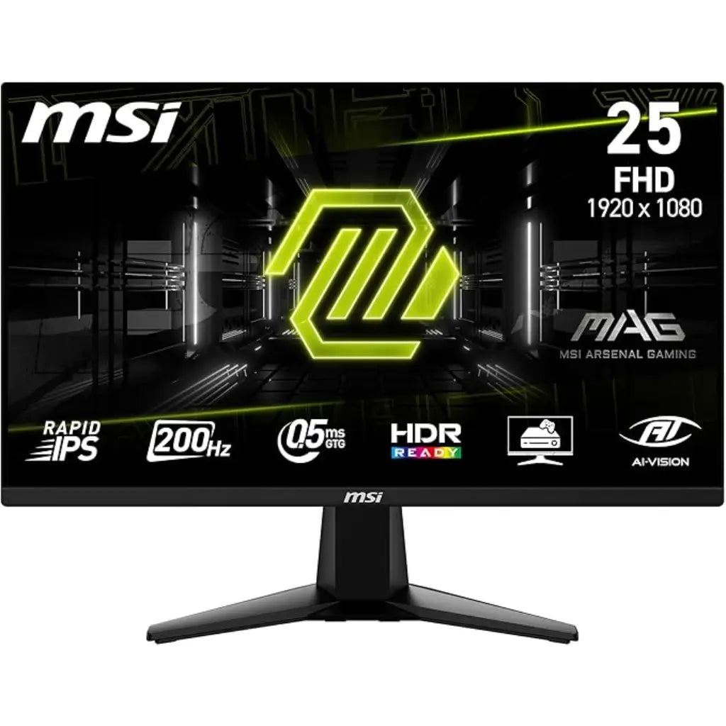 MSI MAG 255F E20 24.5" FHD 200Hz Rapid IPS Gaming Monitor 0.5ms Response Time HDR Ready AMD FreeSync Premium & AI Vision-tpstech.in