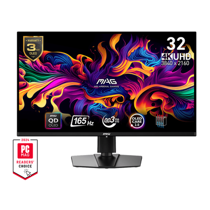 MSI MAG 321UP QD-OLED 31.5" 4K UHD 165Hz 0.3ms OLED Gaming Monitor