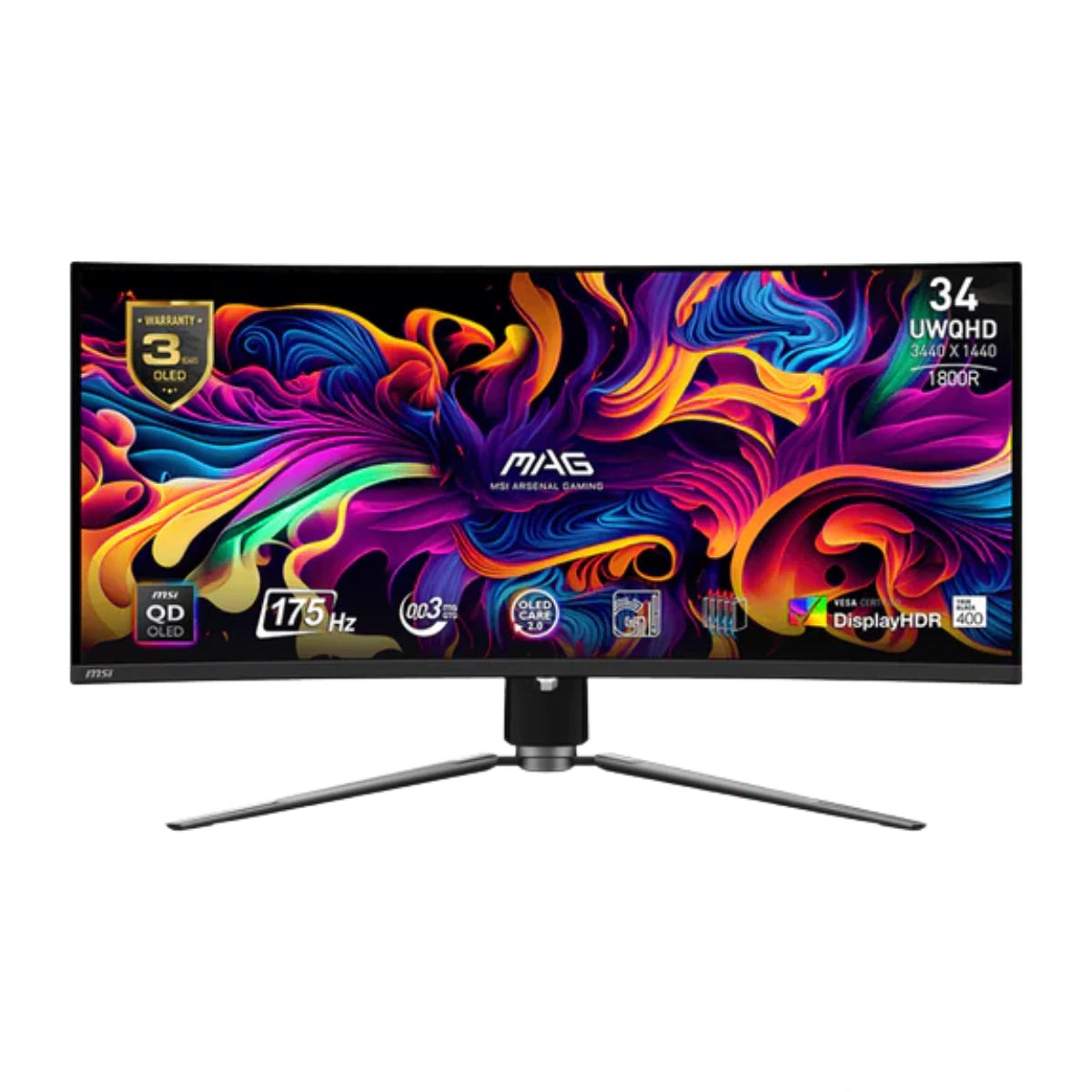 MSI MAG 341CQP QD-OLED 34-inch UWQHD curved gaming monitor