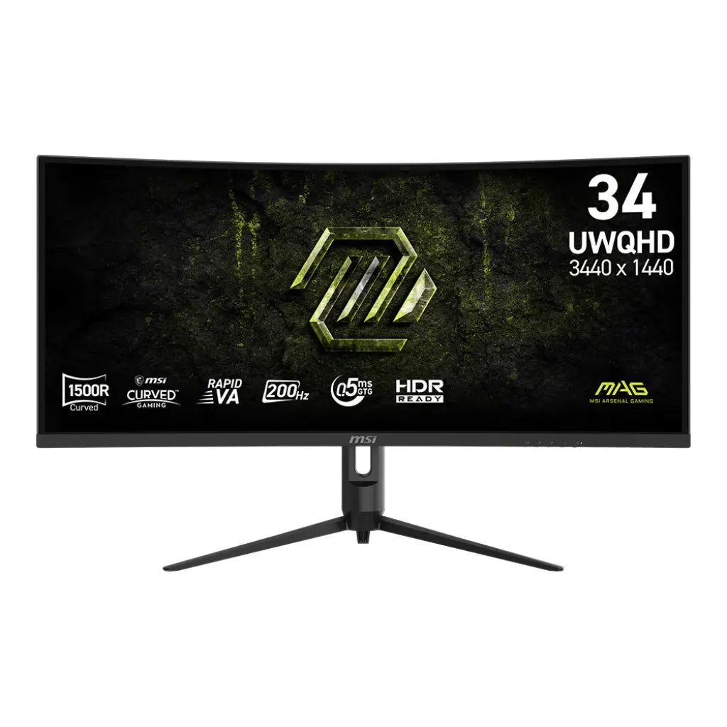 MSI MAG 342CQRF E20 34" 200Hz 0.5ms UWQHD 1500R Curved Gaming Monitor-tpstech.in