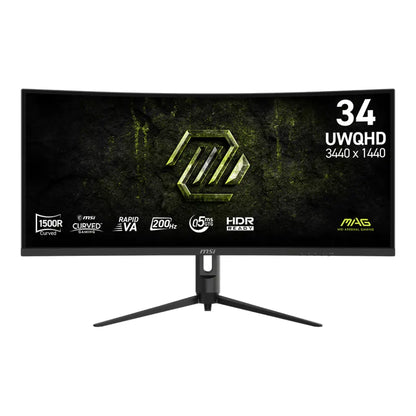 MSI MAG 342CQRF E20 34" 200Hz 0.5ms UWQHD 1500R Curved Gaming Monitor-tpstech.in