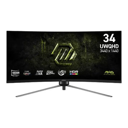 MSI MAG 345CQRF E20 34" 200Hz 0.5ms UWQHD Curved Gaming Monitor-tpstech.in