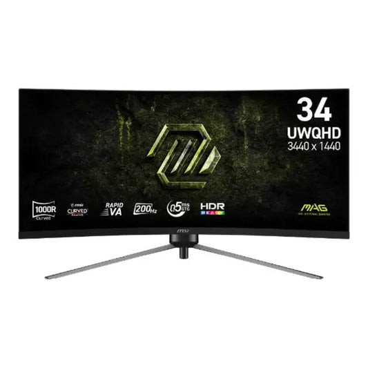MSI MAG 345CQRF E20 34" 200Hz 0.5ms UWQHD Curved Gaming Monitor-tpstech.in