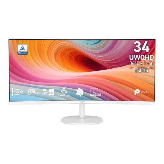 MSI PRO MP341CQW E12 34" 120Hz UWQHD 1500R Curved Business Monitor-tpstech.in