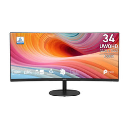 MSI PRO MP341CQ E12 34" UltraWide Curved UWQHD 120Hz VA Business Productivity Monitor-tpstech.in