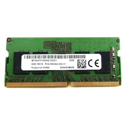 Micron 8GB DDR4 RAM 3200MHz CL22 260 Pin 1Rx16 SODIMM Laptop Micron 8GB DDR4 RAM 3200MHz CL22 260 Pin 1Rx16 SODIMM Laptop