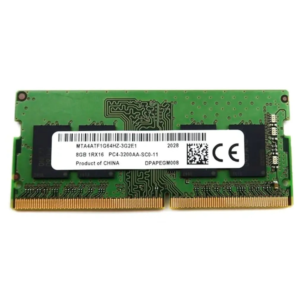 Micron 8GB DDR4 RAM 3200MHz CL22 260 Pin SODIMM Laptop Memory-tpstech.in