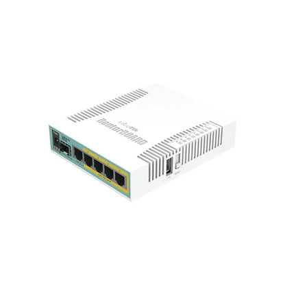 MikroTik hEX PoE RB960PGS Gigabit Ethernet Router with 5 Ports PoE-Out SFP Enclosure Included-tpstech.in