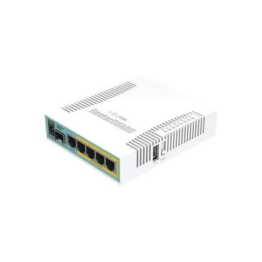 MikroTik hEX PoE RB960PGS Gigabit Ethernet Router with 5 Ports PoE-Out SFP Enclosure Included-tpstech.in
