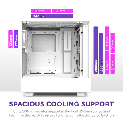 NZXT H5 Flow Mid-Tower Airflow Cabinet