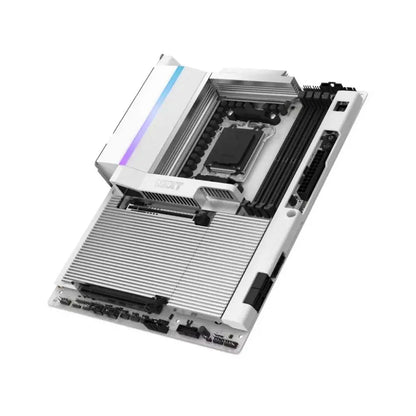 NZXT N9 X870E AM5 ATX DDR5 Motherboard with Wi‑Fi 7 – White-tpstech.in