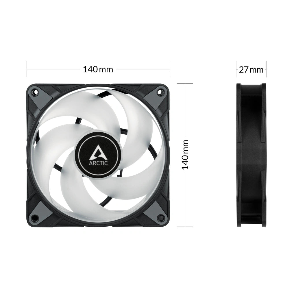 ARCTIC P14 PWM PST A-RGB 140 mm CPU Case Cooling Fan-Black