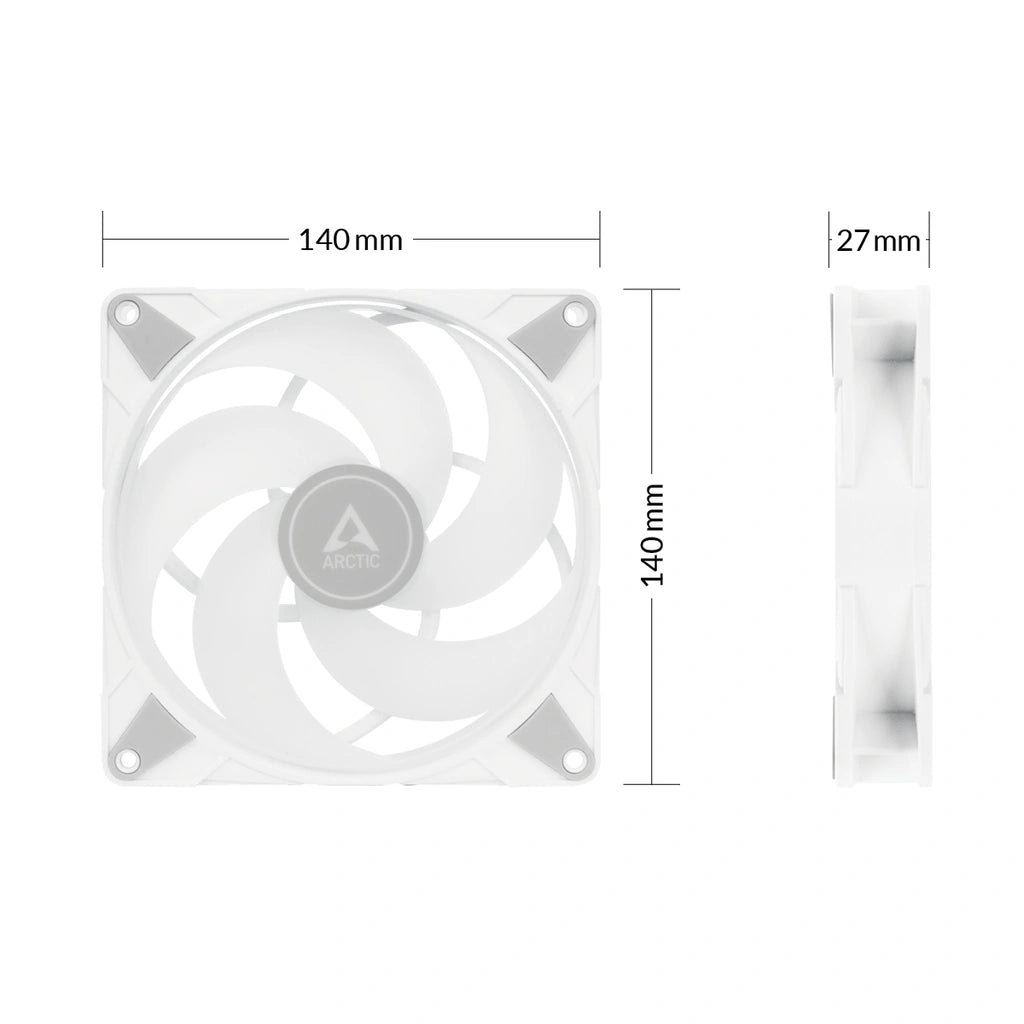 ARCTIC P14 PWM PST A-RGB 140 mm CPU Case Cooling Fan-White