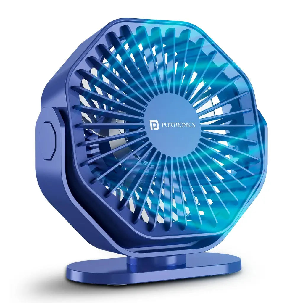 Portronics Chill On Mini Type-C 360° Rotating Portable Fan-tpstech.in