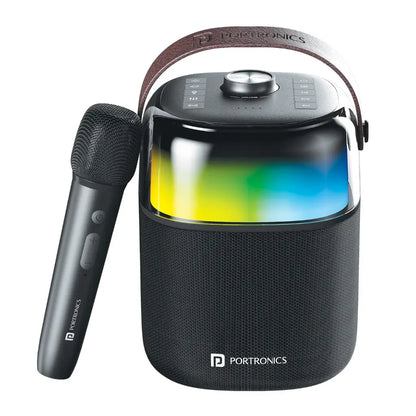 Portronics Dash 4 POR 2036 50W Bluetooth 5.3 Wireless Party Speaker with Karaoke Mic RGB Lights-tpstech.in