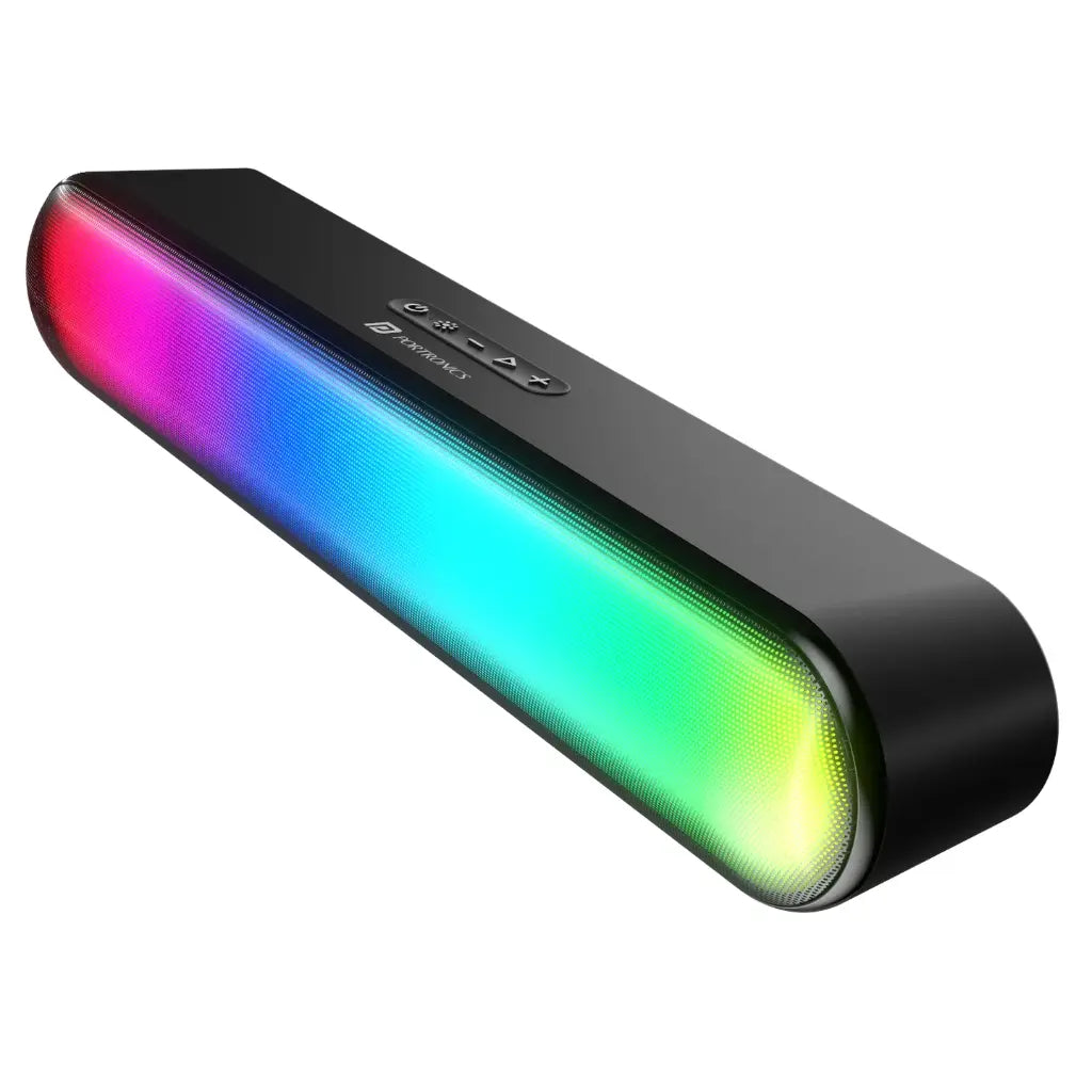 Portronics Decibel 23 16W Bluetooth Soundbar POR 1999 with RGB Lights 5H Playtime-tpstech.in