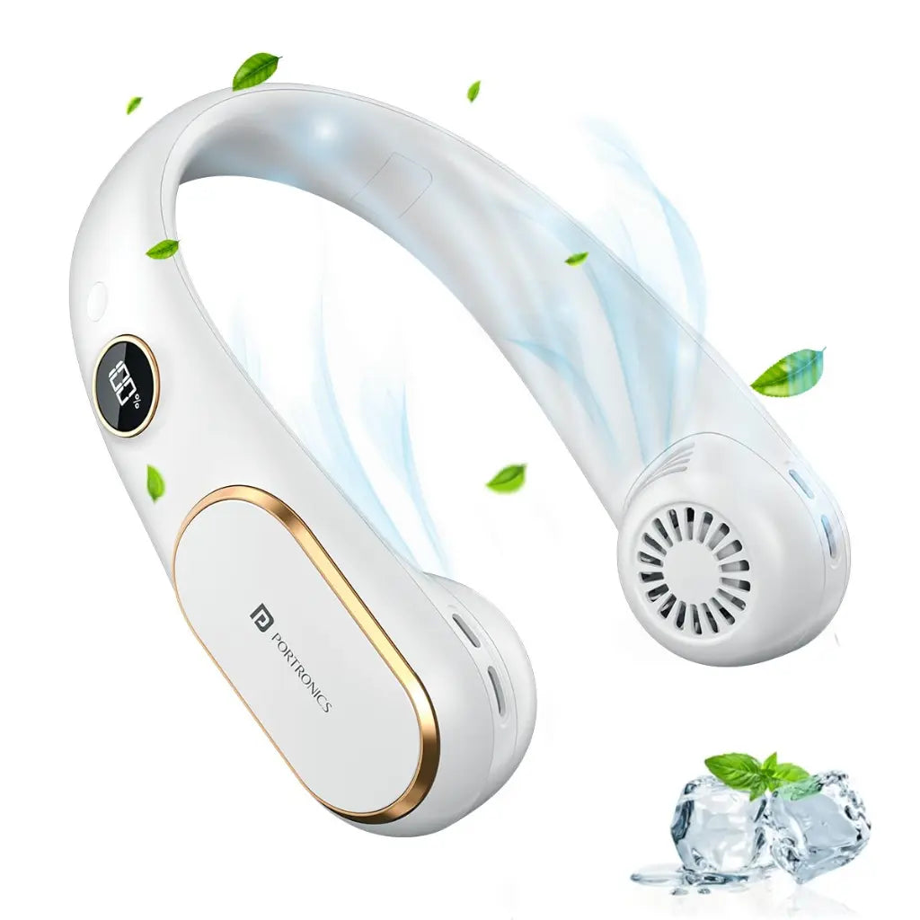 Portronics GoBreeze POR 2048 Portable Bladeless Neck Fan with 360 Degree Airflow-tpstech.in