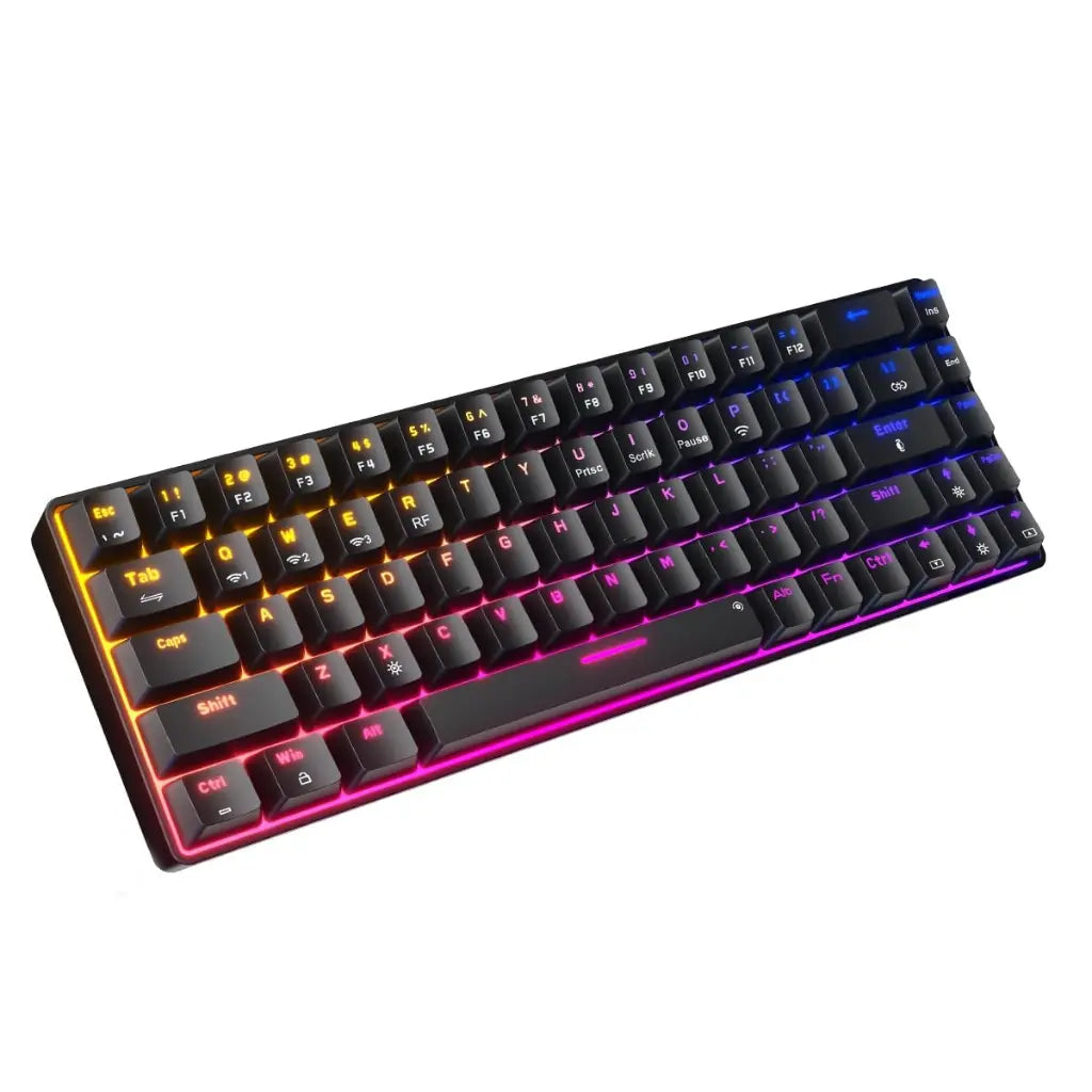 Portronics Hydra 10 POR‑2329 Wireless Mechanical Keyboard RGB Backlight Compact TKL Design (Black)-tpstech.in