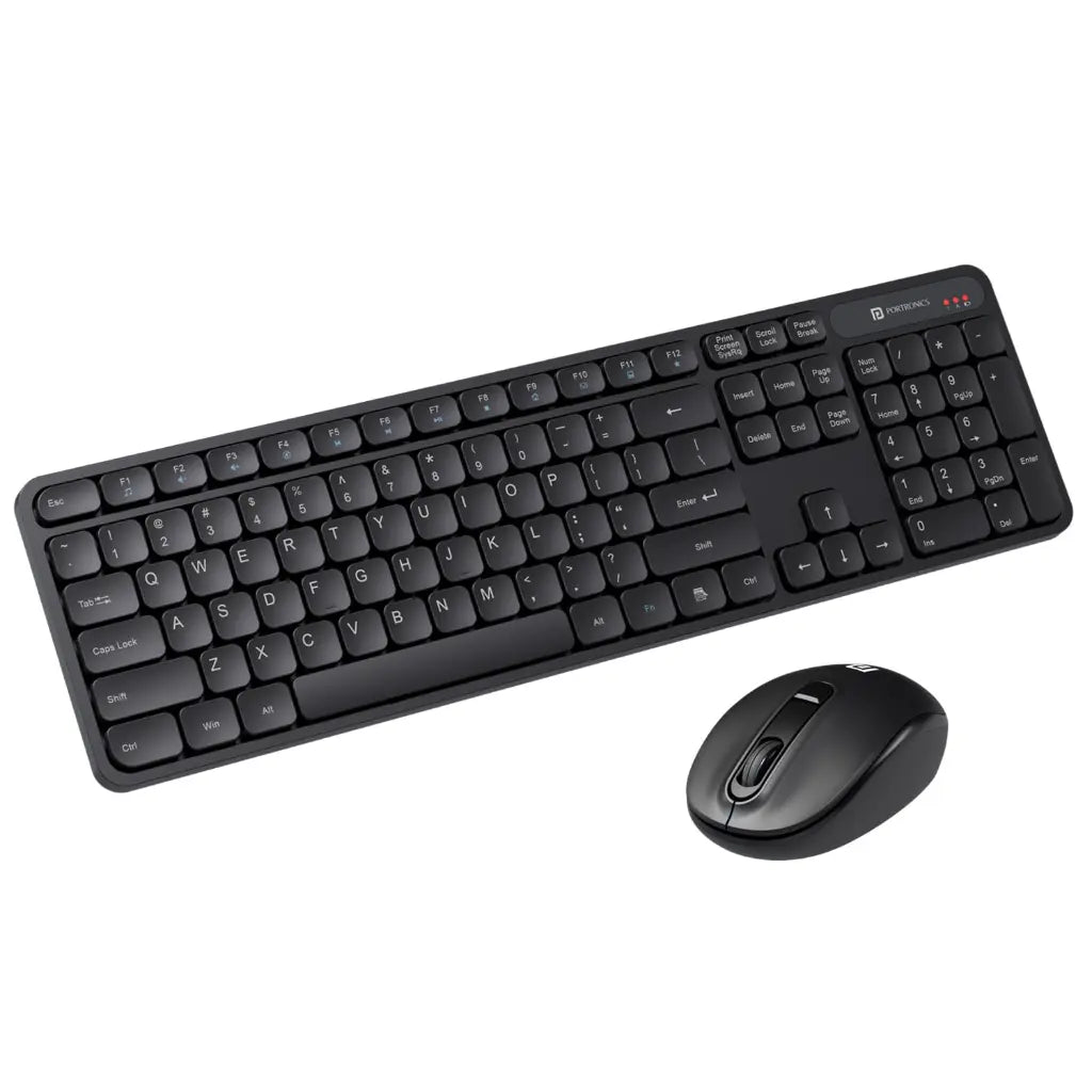 Portronics Key8 Combo POR 2400 Wireless Keyboard and Mouse Set Adjustable DPI-tpstech.in