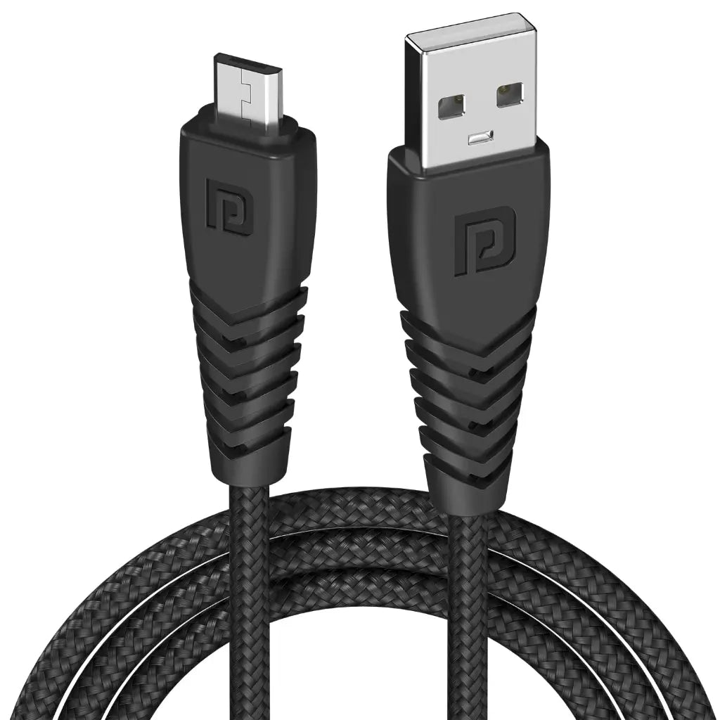 Portronics Konnect B POR 1233 Micro USB Cable 1M 3A Fast Charging - Black-tpstech.in