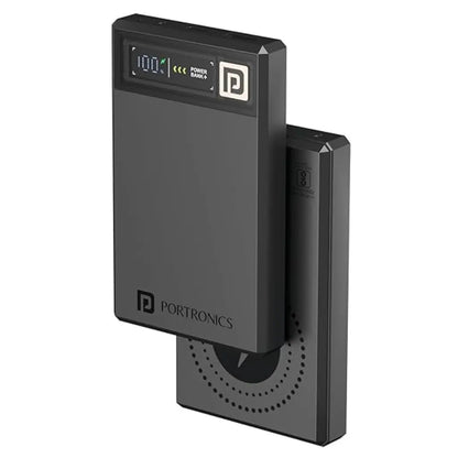 Portronics Luxcell MagClick 10K POR 2257 10000mAh 15W Magnetic Wireless 22.5W Fast Charging Power Bank-tpstech.in