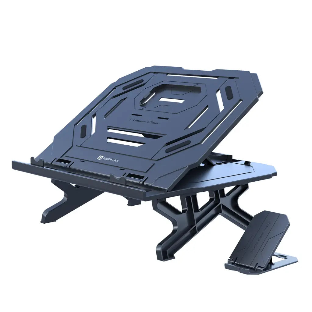 Portronics My Buddy Hexa 33 POR 1924 Laptop Stand with 10 Adjustable Heights & Phone Holder-tpstech.in