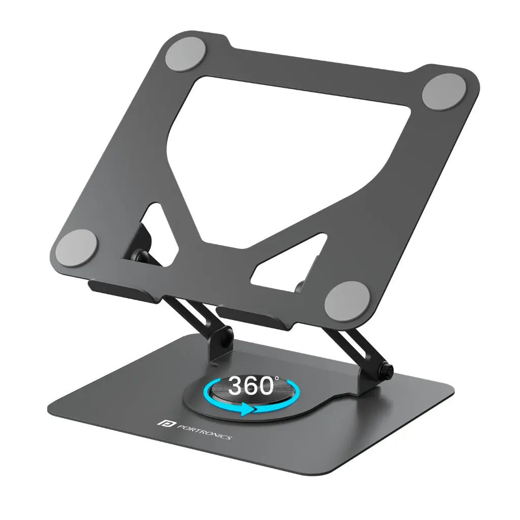 Portronics My Buddy K11 POR 2202 Foldable Laptop Stand with 360 Rotation-tpstech.in