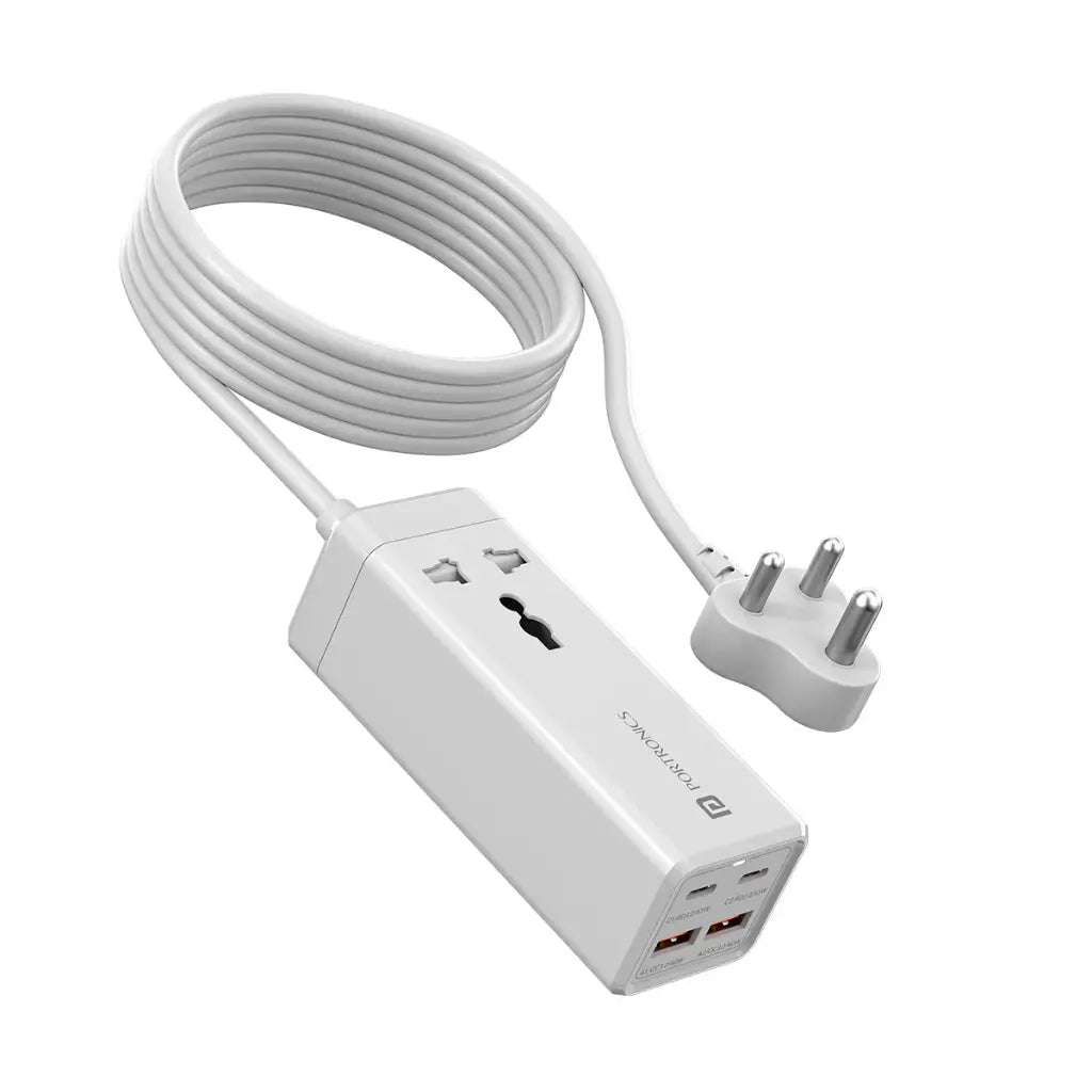 Portronics POR 1251 Adapto Volt 65 5-in-1 Power Adapter 65W Fast Charger-tpstech.in