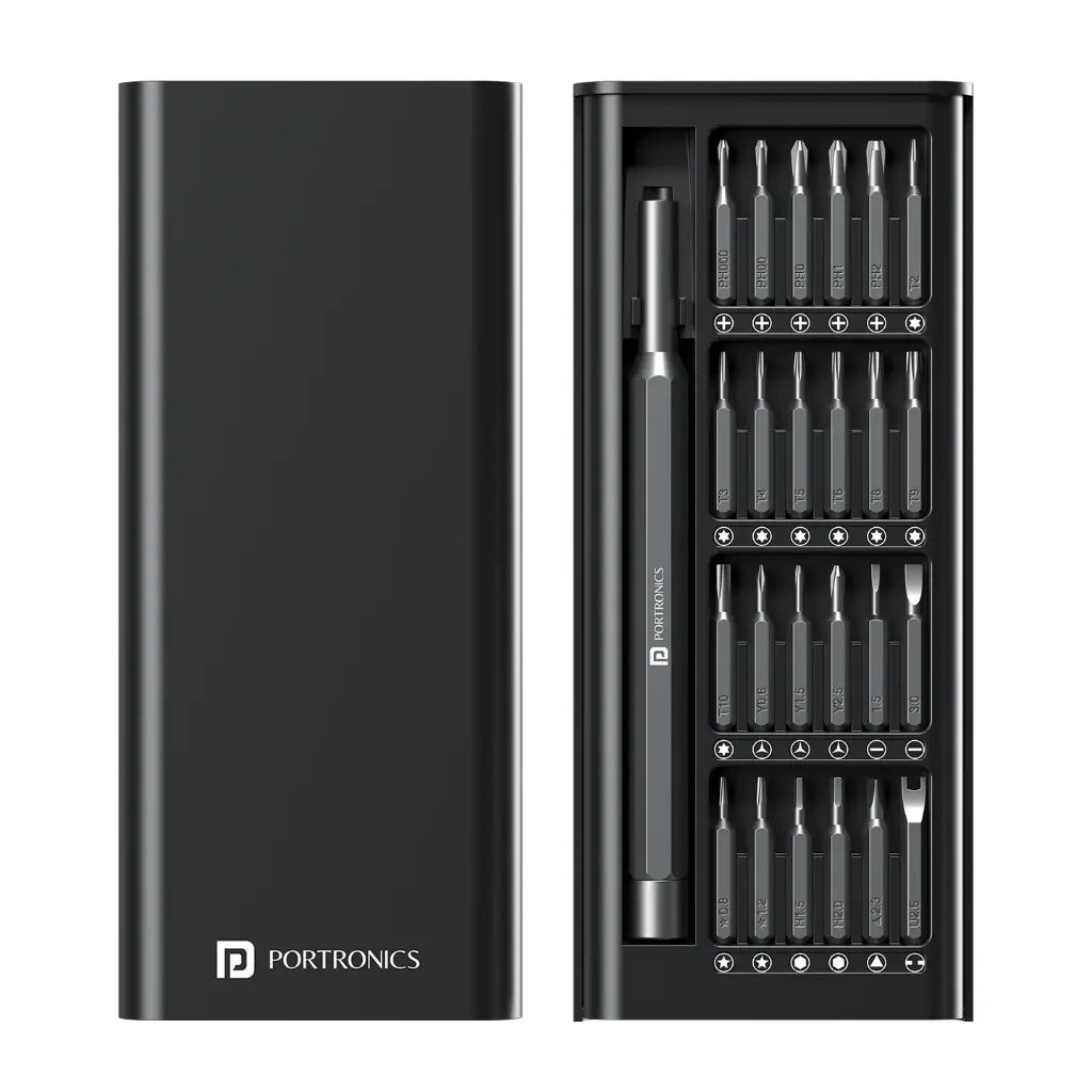 Portronics POR 2975 Bit Box 24 in 1 Magnetic Screwdriver Kit-tpstech.in