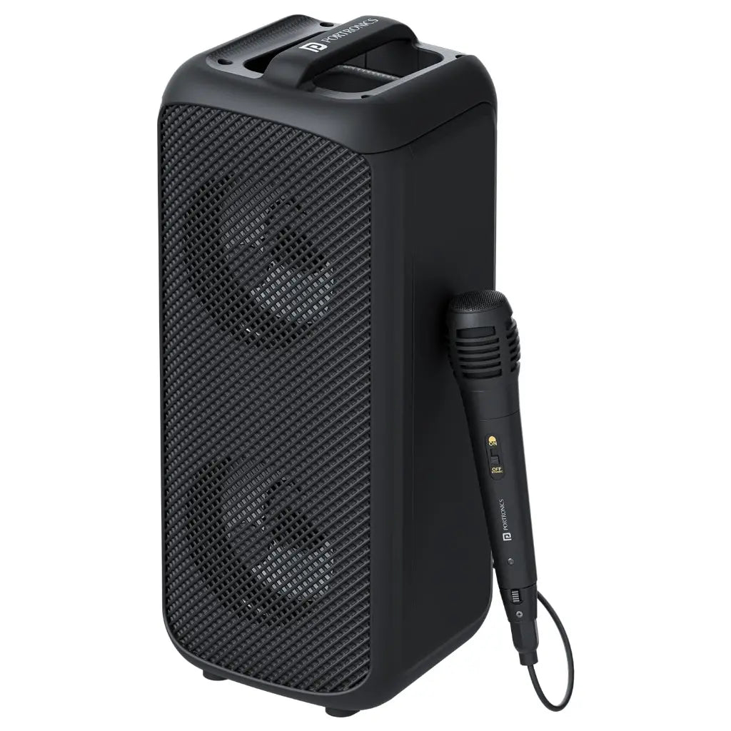 Portronics Rumble POR 2345 25W Bluetooth 5.3 Party Speaker with Wired Mic 5 Hour Playtime-tpstech.in