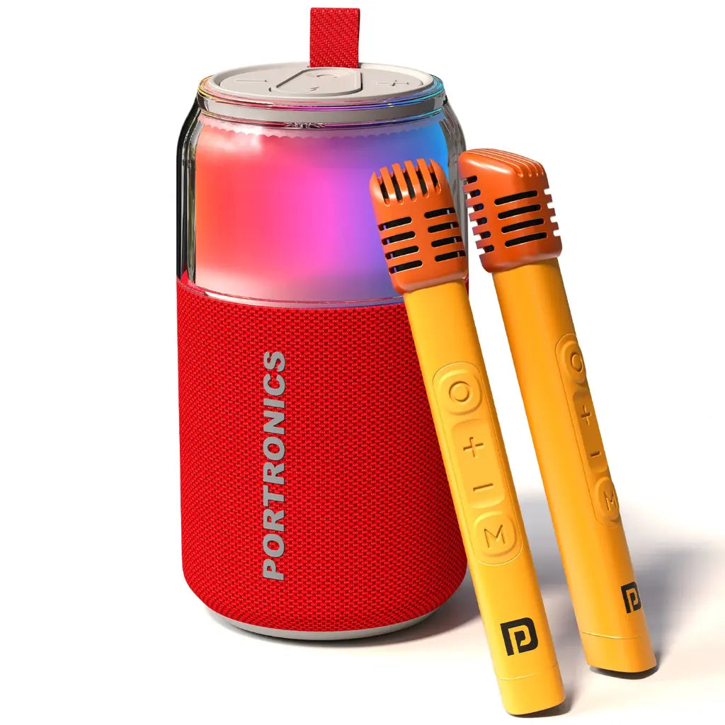 Portronics Talk Six POR 3282 10W Bluetooth Speaker with Karaoke Mics ...