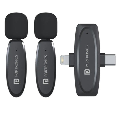 Portronics Vlogmate POR 2320 Dual Wireless Microphone with Type C-tpstech.in
