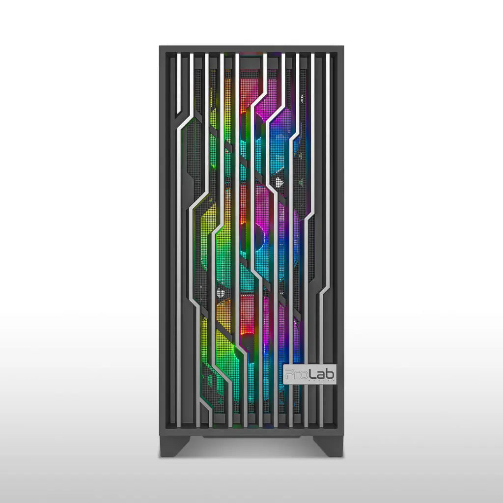 ProLab Design AI848 ARGB Mid‑Tower ATX Workstation Cabinet with 4x140mm Fans & Type‑C-tpstech.in