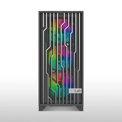 ProLab Design AI848 ARGB Mid‑Tower ATX Workstation Cabinet with 4x140mm Fans & Type‑C-tpstech.in