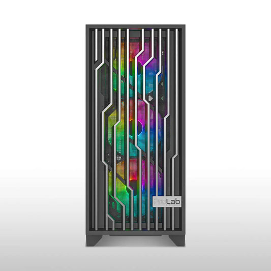 ProLab Design AI848 ARGB Mid‑Tower ATX Workstation Cabinet with 4x140mm Fans & Type‑C-tpstech.in
