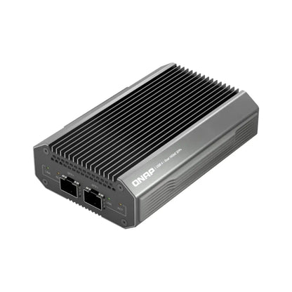 QNAP QNA‑UC10G2SF USB4 Type‑C to Dual‑Port 10GbE SFP+ Network Adapter-tpstech.in