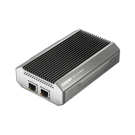 QNAP QNA‑UC10G2T USB4 Type‑C Dual‑Port 10GBASE‑T RJ45 Network Adapter-tpstech.in