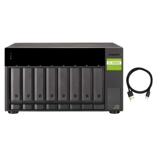 QNAP TL‑D800C‑EU 8‑Bay USB 3.2 Gen 2 Type‑C JBOD Storage Expansion Enclosure-tpstech.in