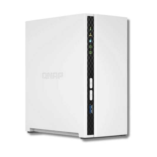 QNAP TS-233 Quad Core 2 Bay Desktop Network Attached Storage Enclosure - White