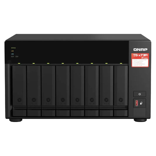 QNAP TS-873A-8G Quad Core 8 Bay Desktop Network Attached Storage Enclosure - Black-1-TPSTECH