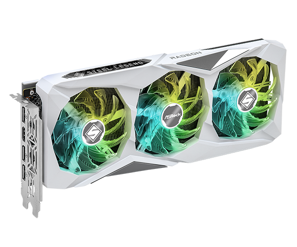 ASRock AMD Radeon RX 7600 XT Steel Legend 16GB OC GDDR6 128-Bit Super Alloy Graphics Card