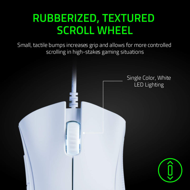 Razer DeathAdder Essential Wired Gaming Mouse - White