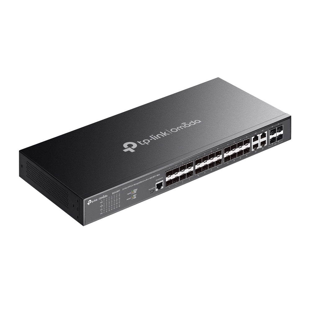 TP-Link TL-SG3428XF Omada 24-Port L2+ Smart Managed Enterprise Level Switch with 4 10GE SFP+ Slots
