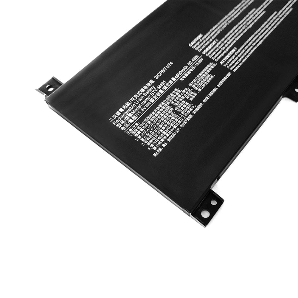 MSI BTY-M491 Original OEM 52.4Whr 4600mAh 11.4V 4 Cell Laptop Battery - Black Connector
