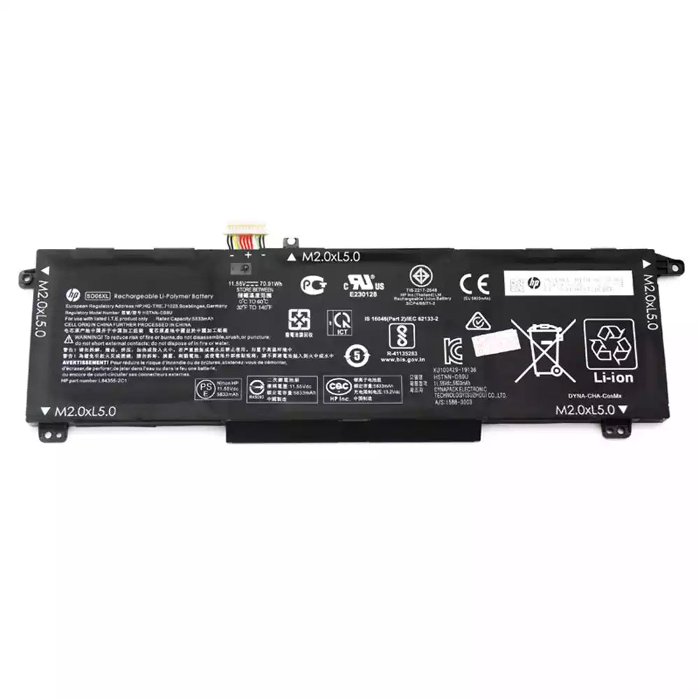 HP SD06XL Original OEM 70.91Whr 6140mAh 11.55V 6 Cell Laptop Battery