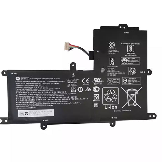 HP FO02XL Original OEM 37.6Whr 4700mAh 7.6V 2 Cell Laptop Battery
